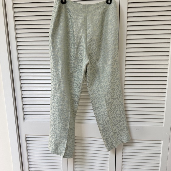 Sigrid Olsen Silk Linen Blend Pants Fully Lined Floral Pattern - Picture 7 of 15